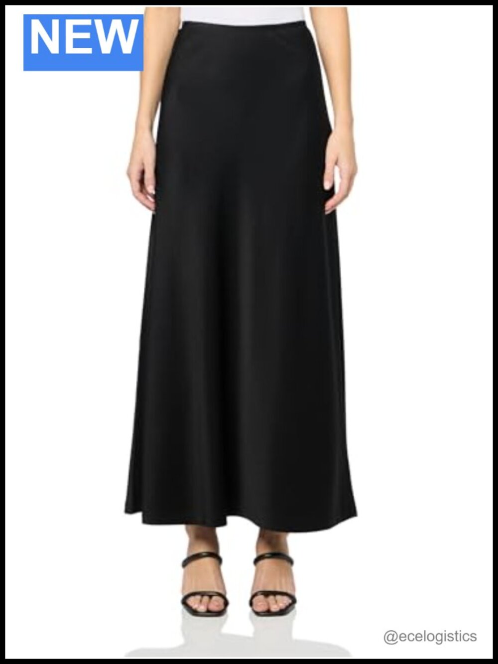 Satin Maxi Skirt Triacetate Blend Dry Clean Basic